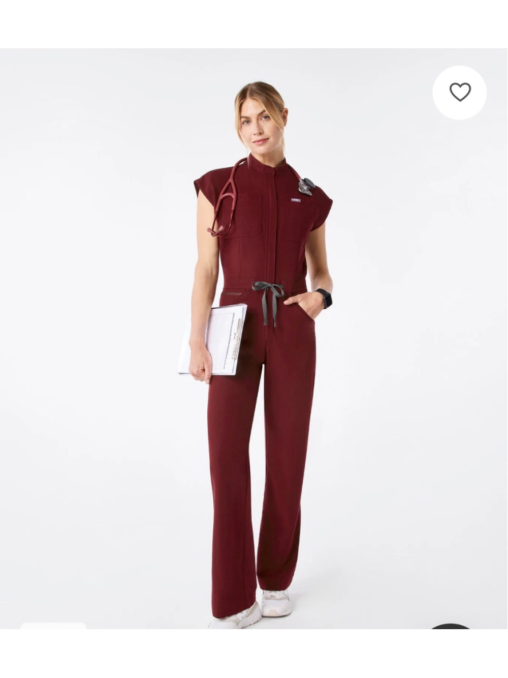 Women's FIGS Technical Collection Jumpsuit Burgundy Size XS